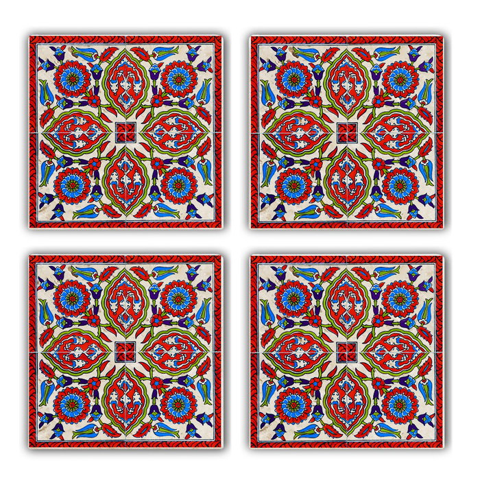 Hermia Conjunto de 4 Alfombrillas de Cristal de Piedra Natural Multicolor Hermia Conjunto de 4 Alfombrillas de Cristal de Piedra Natural Multicolor